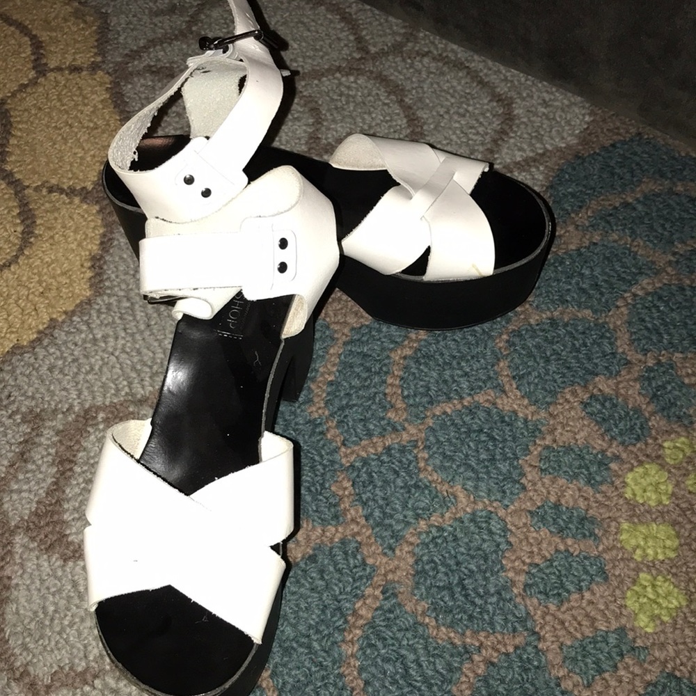 Topshop white platform heel - size 39